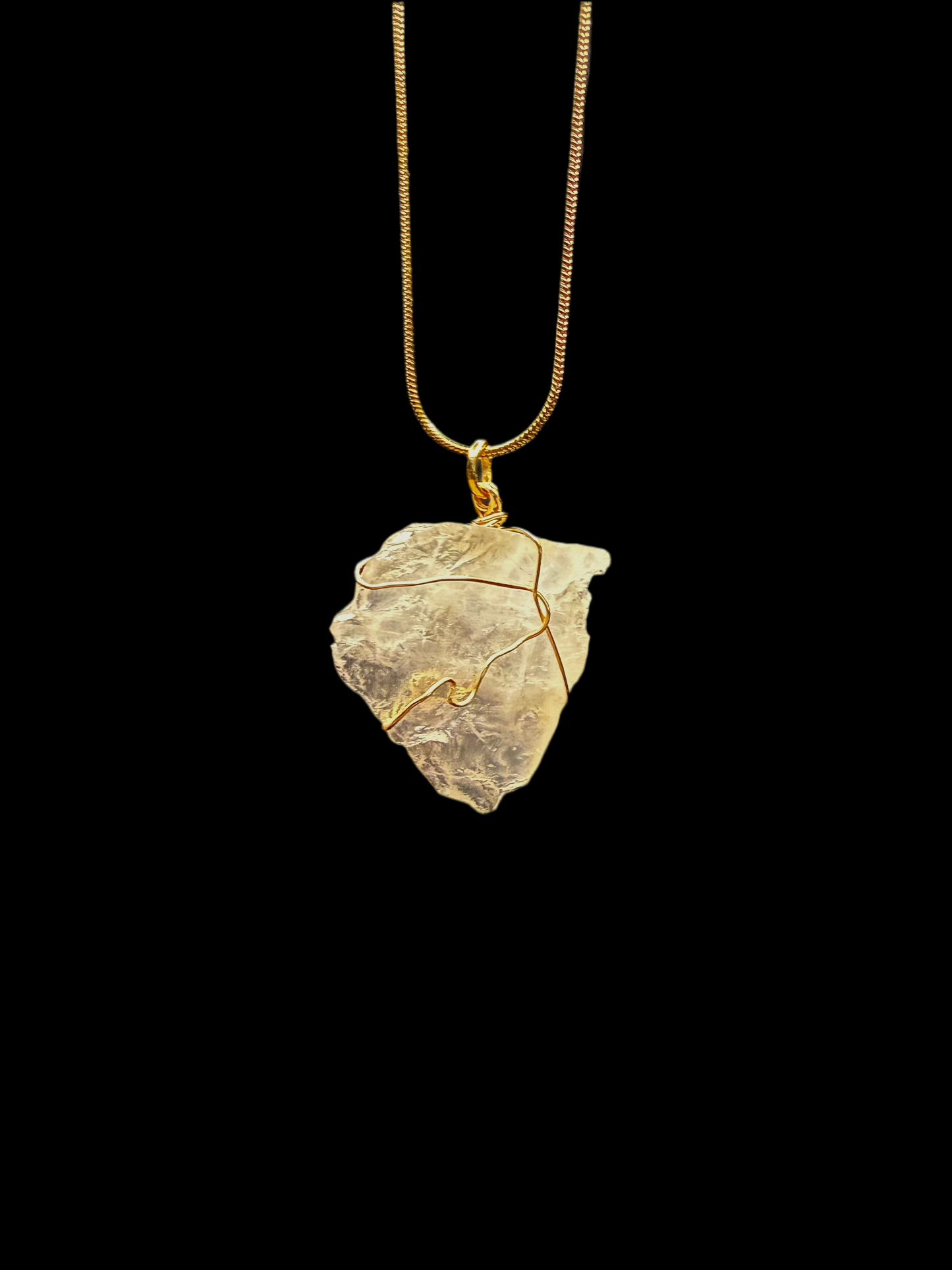 Hearts Embrace Rose Quartz Pendant